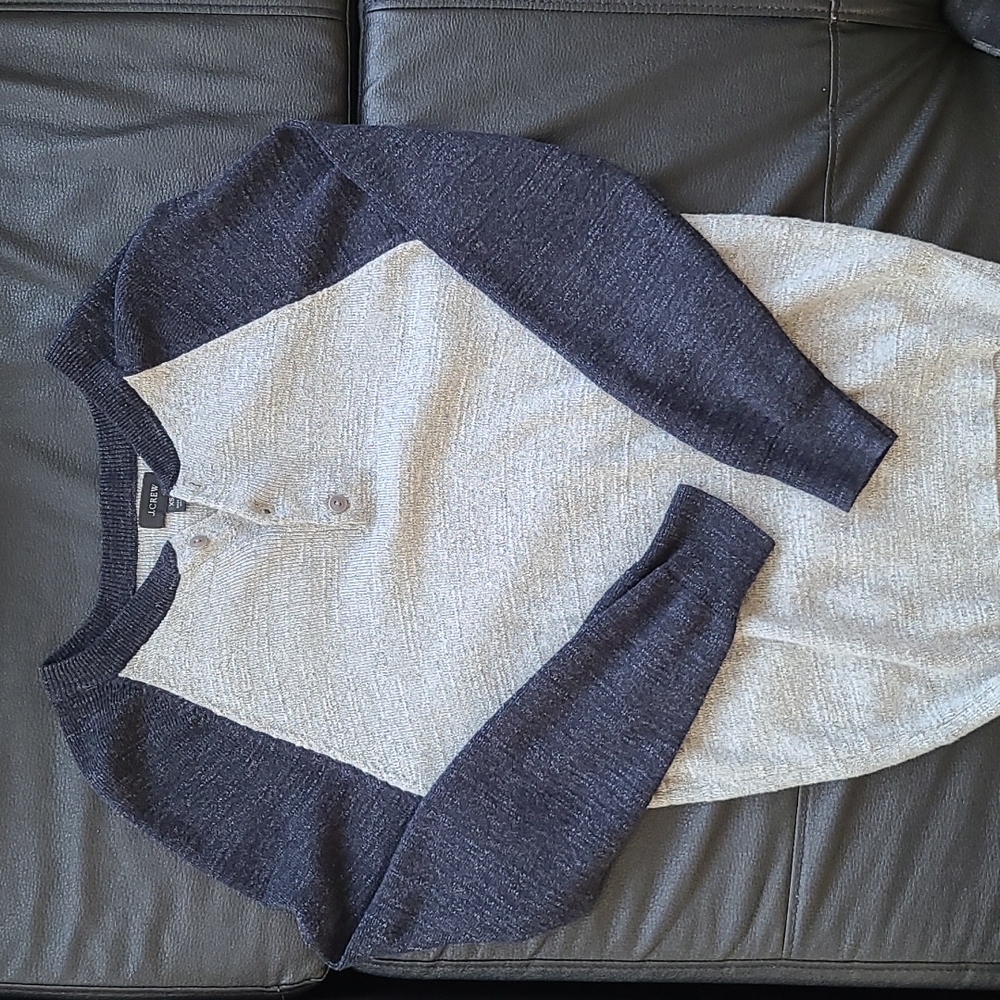 J crew knit baseball henley (XS)